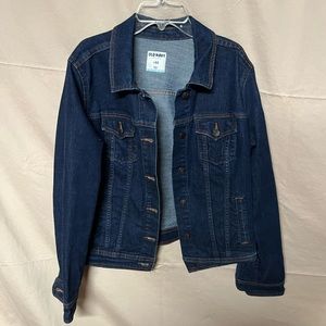 Old Navy Jean Jacket, Dark wash denim, Women’s Large, Excellent used condition